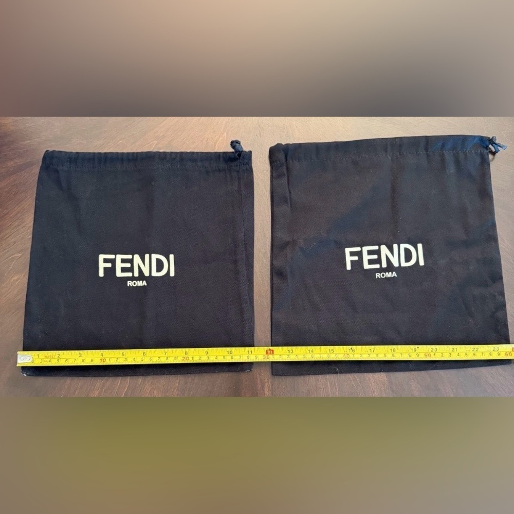 Roma Black Dust Bags with White Logo - Set of 2 12x11 - Picture 3 of 3